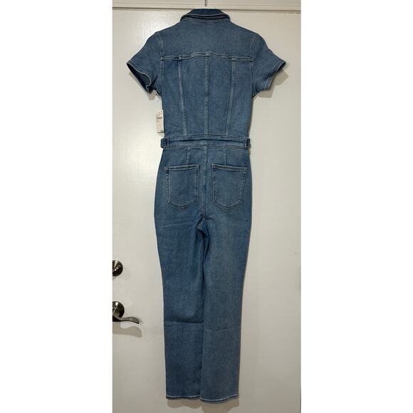 Good American Fit for Success Denim Jumpsuit Blue Wash Size Small NWT Nordstrom - Picture 12 of 16